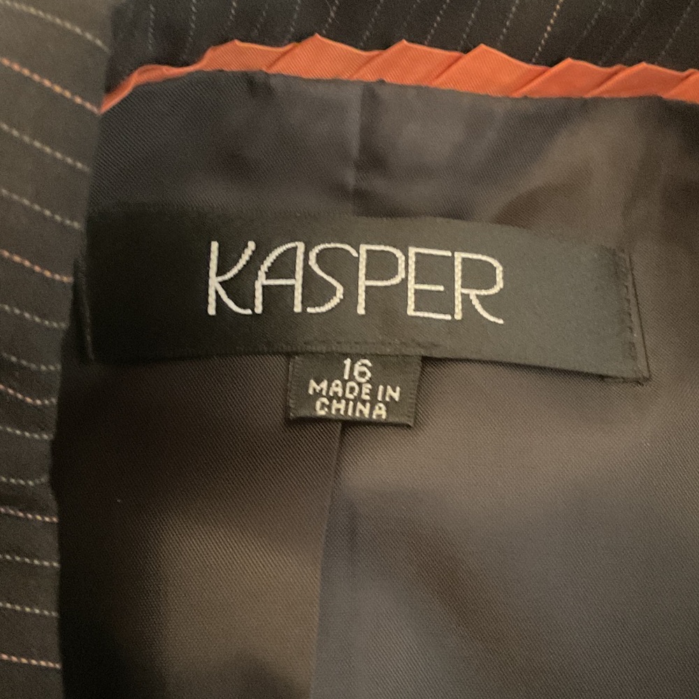 Kasper Black Pinstripe Blazer - Picture 2 of 9